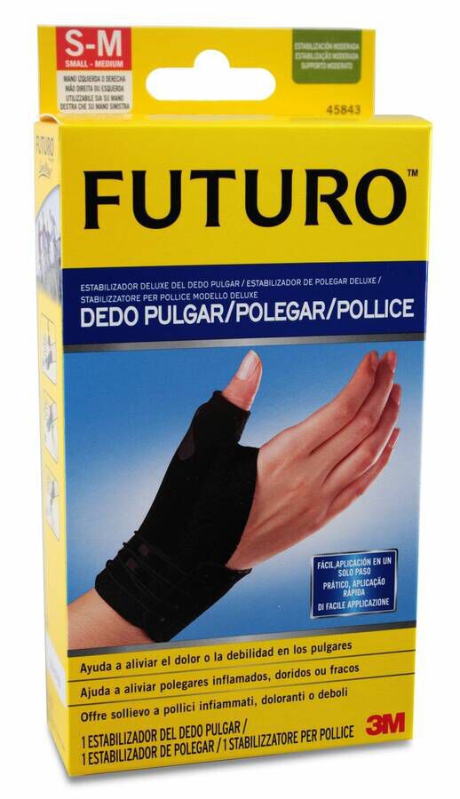 Futuro Estabilizador Dedo Pulgar Negro Talla S/M 1 Ud