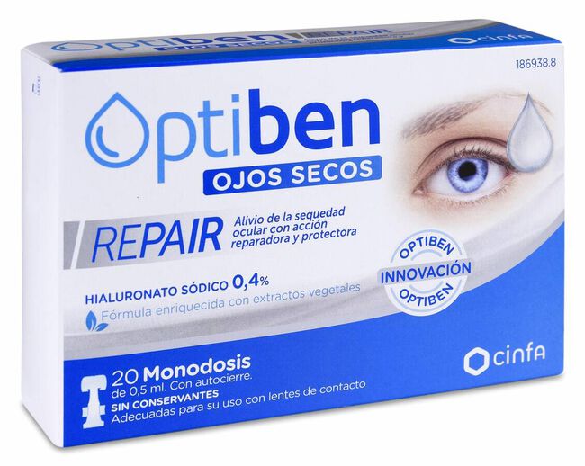 Optiben Ojos Secos Repair 0,5 ml 20 Uds