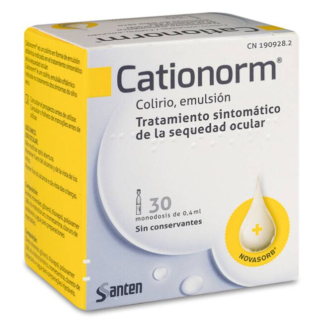 Cationorm Colirio 30 Monodosis