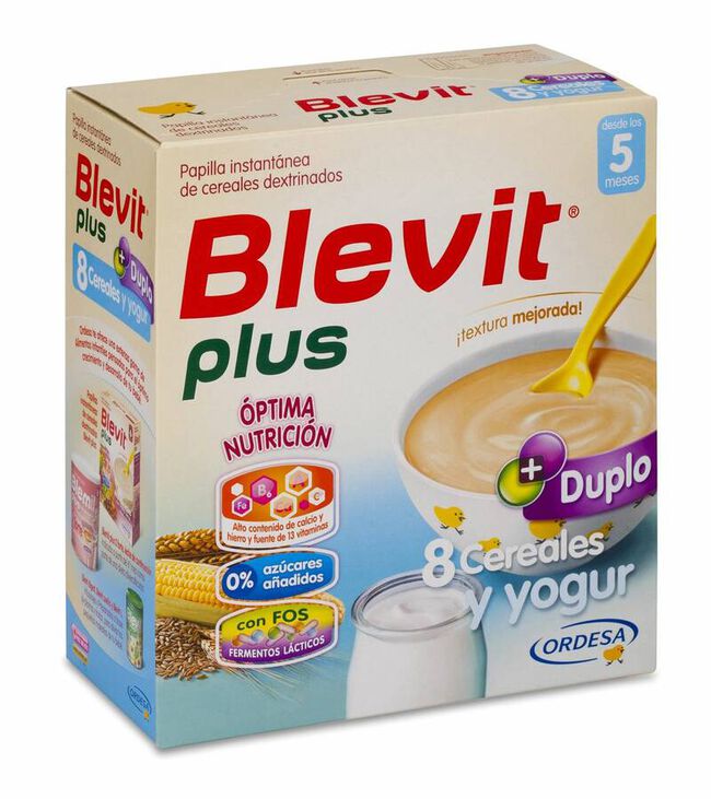 Blevit Plus Duplo 8 Cereales y Yogur 700 gr 