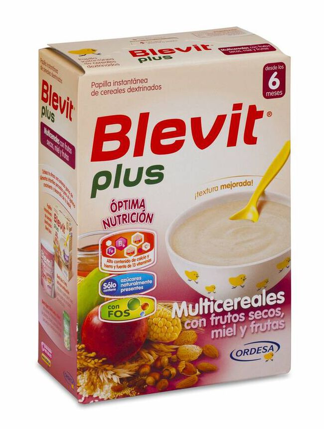 Blevit Plus Miel Frutos Secos y Frutas Multicereales 300 gr 