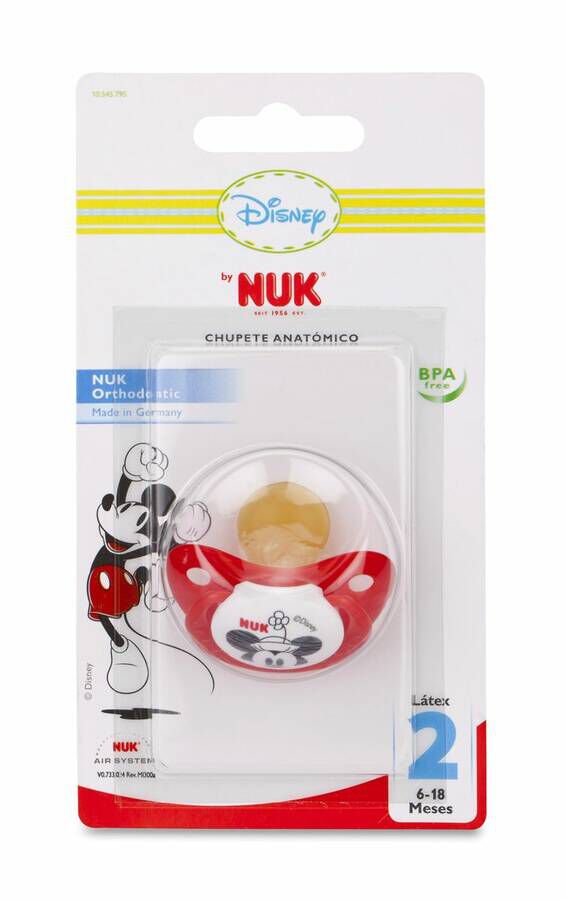 Chupete Latex Nukete Anatomico Disney Mickey T-2 