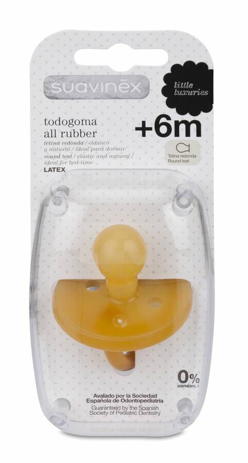 Chupete Tetina Latex Redonda Suavinex Todogoma + 6 M 