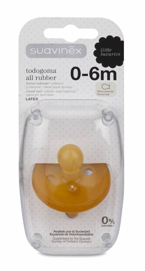 Chupete Tetina Latex Redonda Suavinex Todogoma 0 - 6 M 