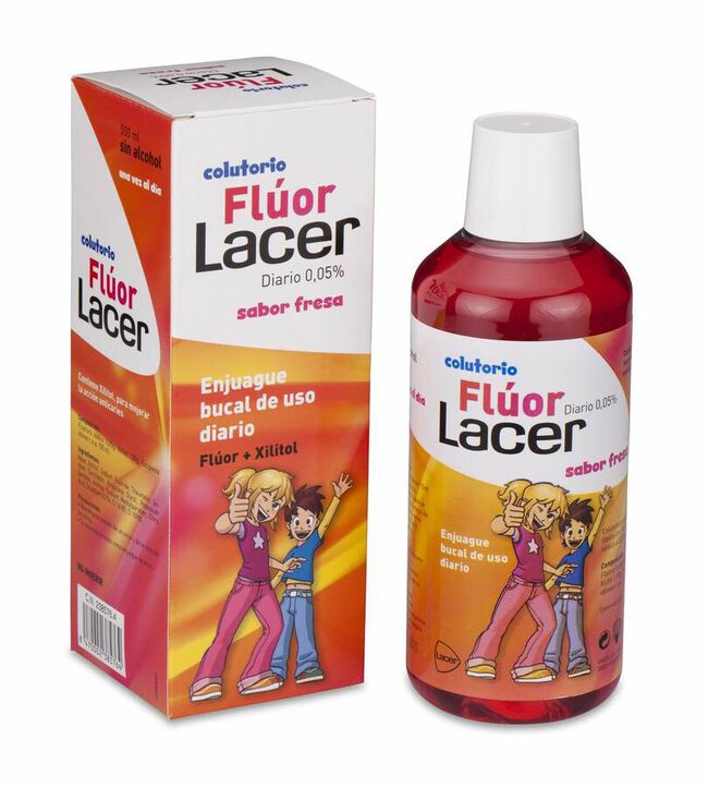 Lacer Colutorio Fluor Diario 0,05 % Fresa 500 ml 