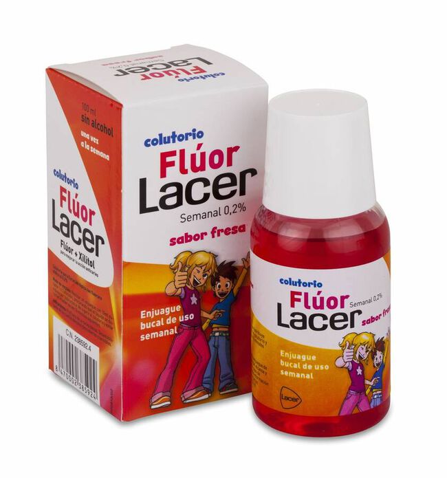 Lacer Colutorio Fluor Semanal 0,2 % Fresa 100 ml 