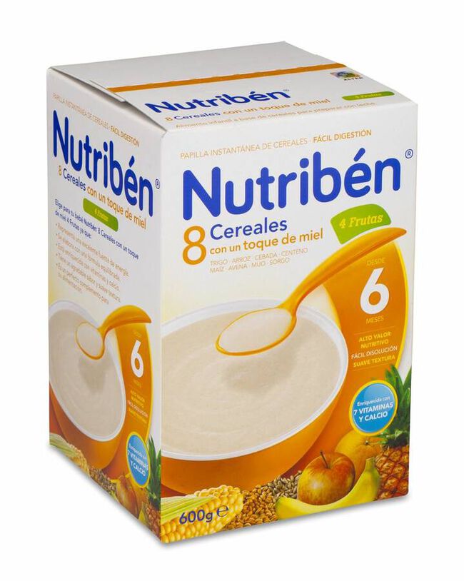 Nutriben 8 Cereales y Miel 4 Frutas 600 gr 