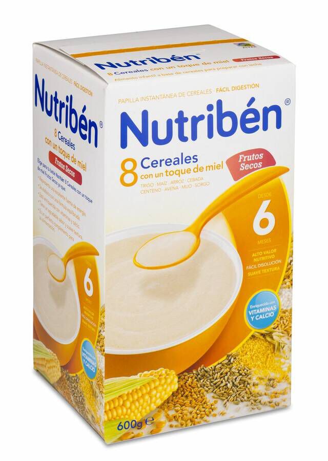 Nutriben 8 Cereales y Miel Frutos Secos 600 gr 