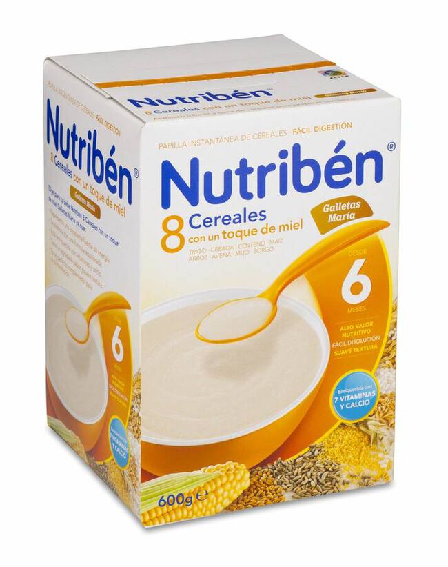 Nutriben 8 Cereales y Miel Galletas Maria 600 gr 