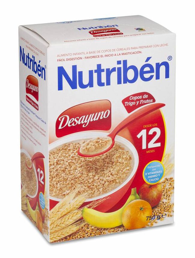 Nutriben Desayuno Copos De Trigo Con Frutas 750 gr 