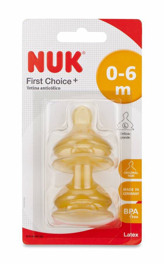 Tetina Latex Nuk First Choice Alimento T-1 L 2 U 