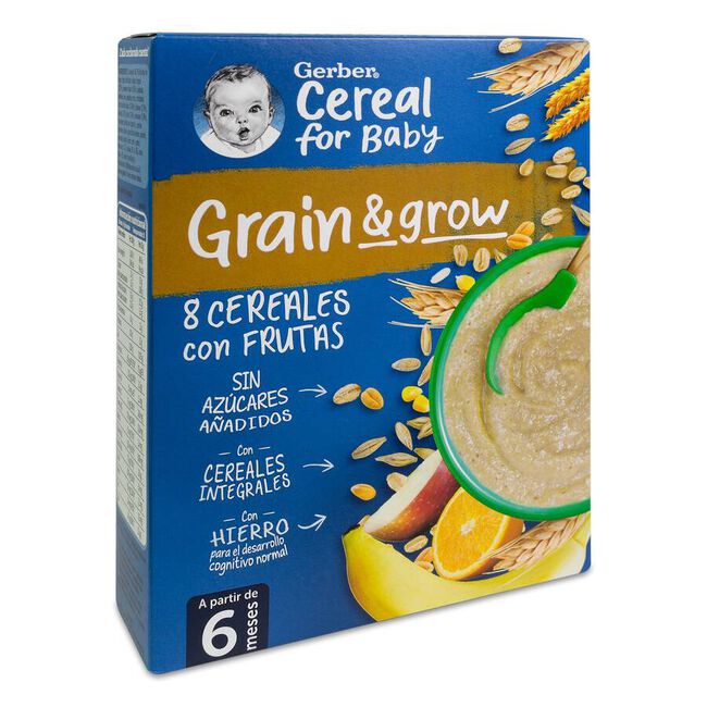 Gerber Papilla 8 Cereales con Fruta, 250 g