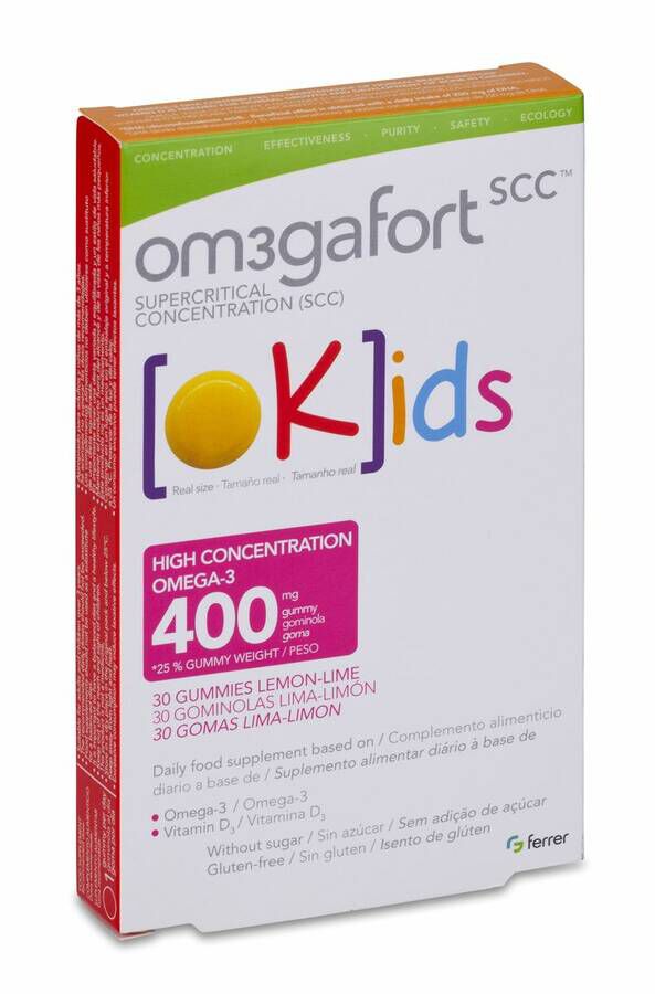 Om3Gafort Okids Omegafort, 30 Uds