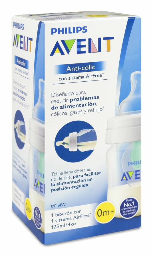 Philips Avent Biberón Anticólico AirFree 125 ml, 1 Ud