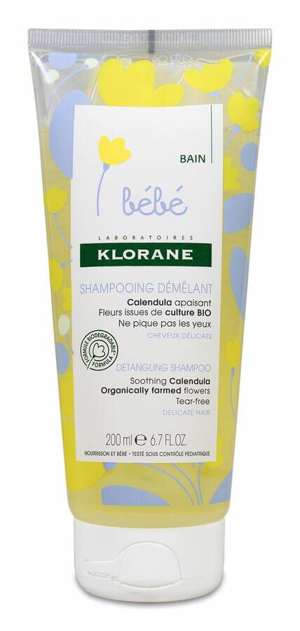 Klorane Bebé Champú Suave a la Caléndula, 200 ml