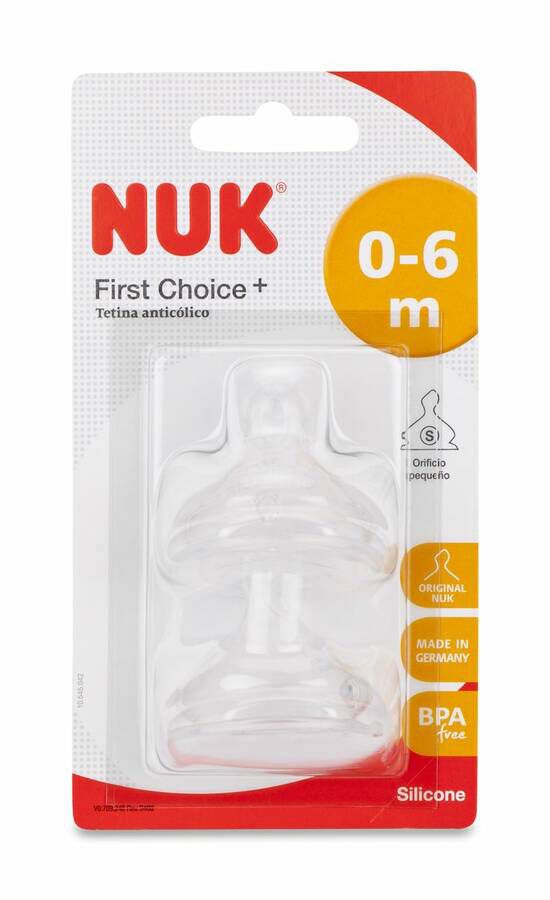 Nuk FC Tetina Silicona Talla S 0-6 M, 2 Uds