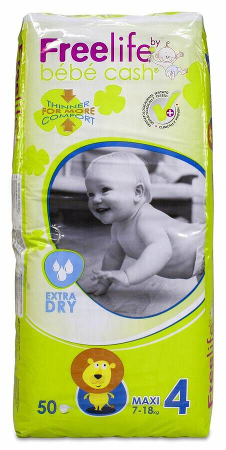 iD Freelife Pañal Bebé Maxi 7-18 kg, 48 Uds