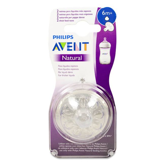 Philips Avent Tetina Natural 6m+, 2 Tetinas