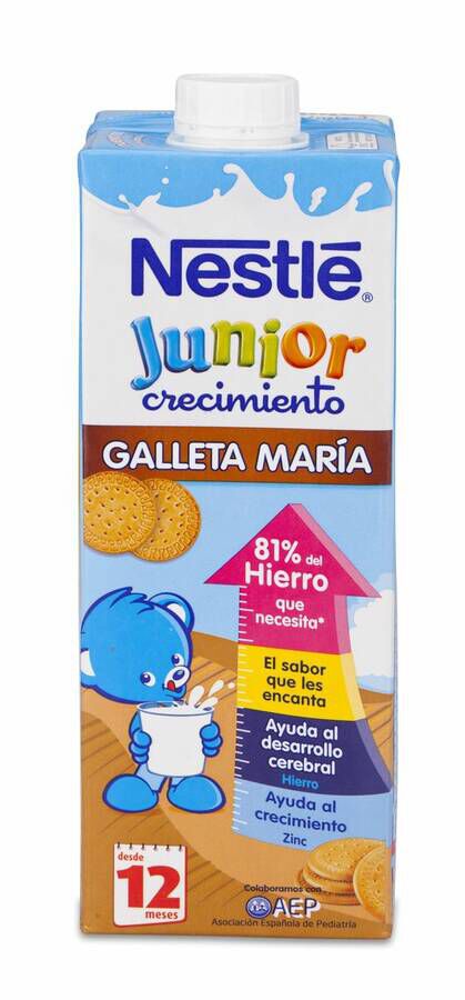 Nestlé Junior Crecimiento Galleta María, 1 L