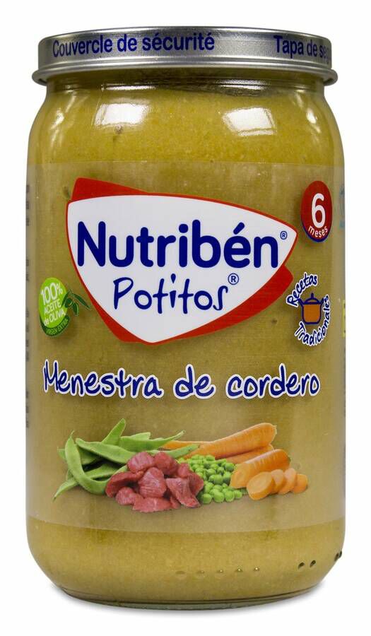 Nutriben Potitos Recetas Tradicionales Menestra de Cordero, 235 g