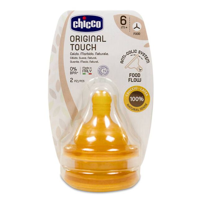 Chicco Original Touch +6m Flujo Rápido, 2 Tetinas