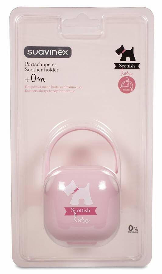 Suavinex Portachupetes Rosa, 1 Ud