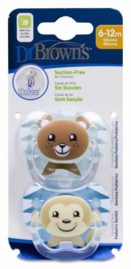 Dr. Brown's Chupete PreVent Animal Niño Talla 2, 2 Uds