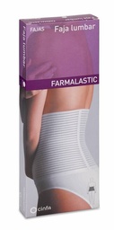 [155317] Faja Lumbar Farmalastic Velcro Blanca T- 3 