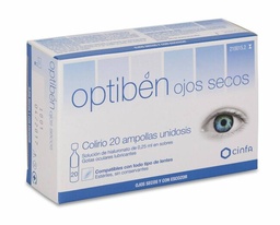 [210015] Optiben Gotas Sequedad Ocular 0.25 ml 20 Amp 