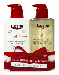 [012349] Pack Eucerin Ph5 Gel Ducha Suave + Loción Hidratante Ultraligera, 400 ml + 400 ml