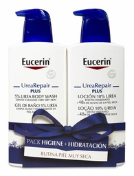 [012350] Pack Eucerin Body Urea Gel De Baño + Loción, 400 ml + 400 ml