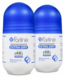 [013787] Duplo Farline Desodorante Extra-Dry 48 Horas Roll-On, 1 Ud