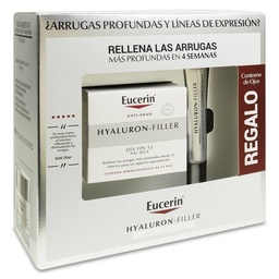 [137204] Pack Eucerin Hyaluron-Filler Crema de Día Piel Seca + Contorno de Ojos, 1 Ud