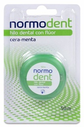 [157707] Normodent Hilo Dental con Flúor Sabor Menta 50 m, 1 Ud