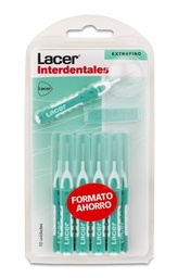 [163240] Lacer Cepillo Interdental Extrafino Recto, 10 Uds