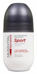 [178829] Mussvital Dermactive Deocontrol Sport Desodorante Roll On, 75 ml