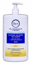 [180354] Be+ Oleogel Sin Jabón para Piel Muy Seca y Con Descamación, 1 L