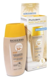 [182916] Bioderma Photoderm Nude Touch SPF 50+ Claro, 40 ml