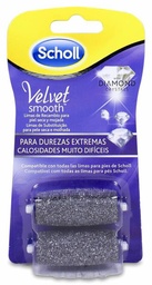 [185425] Scholl Cabezal Recambio Velvet Smooth Diamond Cristals Durezas Extremas, 2 Uds