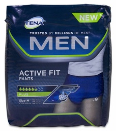 [187309] Tena Men Pants Active Fit Talla M, 9 Uds