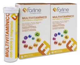 [007909] Duplo Farline Multivitamínico Comprimidos Efervescentes, 60 Uds