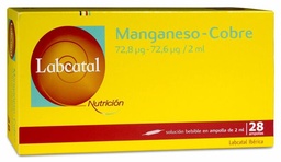 [021519] Labcatal Nutrición Manganeso-Cobre, 28 Ampollas