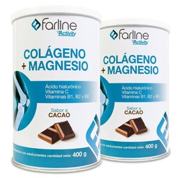 [096372] Duplo Farline Colágeno + Magnesio Cacao, 2 x 400 g