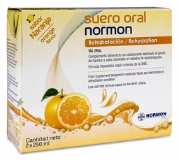 [157492] Normon Suero Oral Sabor Naranja, 2 Uds