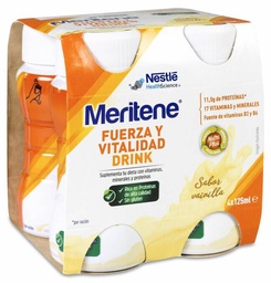 [162884] Meritene Drink Vainilla Botella 125 ml, 4 Uds