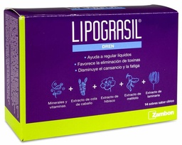 [165683] Lipograsil Drenante Sabor Cítrico, 14 Sobres