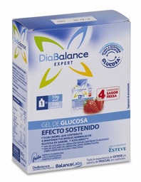 [167186] Diabalance Expert Gel de Glucosa de Efecto Sostenido Fresa, 4 Sobres