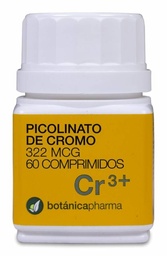 [173795] Botánicapharma Picolinato de Cromo 322 mcg, 60 Comprimidos