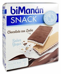 [177375] biManán Snack Chocolate con Leche Sabor Yogur, 6 Uds