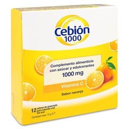 [196437] Cebion 1000 mg Sabor Naranja, 12 Sobres